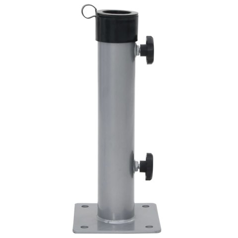 PODSTAWA DO PARASOLA DO SŁUPKÓW Ø38/48MM SREBRNA STAL