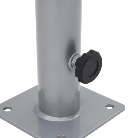 PODSTAWA DO PARASOLA DO SŁUPKÓW Ø38/48MM SREBRNA STAL