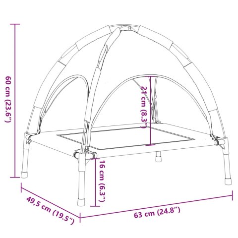 LEGOWISKO DLA PSA Z BALDACHIMEM 63X49,5X60CM DO 11KG OCHRONA PRZED SŁOŃCEM