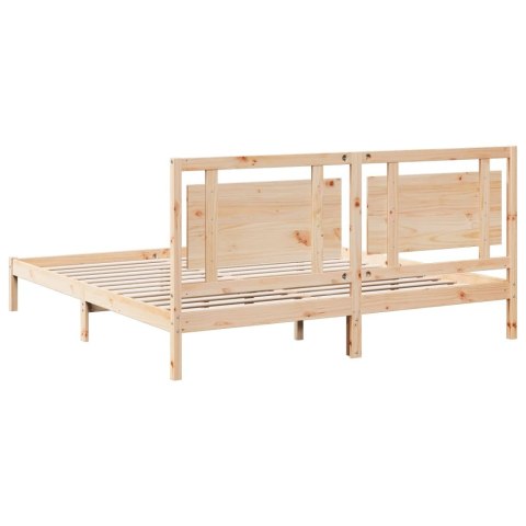 DŁUŻSZE ŁÓŻKO BEZ MATERACA 180X210CM LITE DREWNO