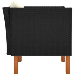 SOFA OGRODOWA POLIRATTAN I DREWNO EUKALIPTUSOWE