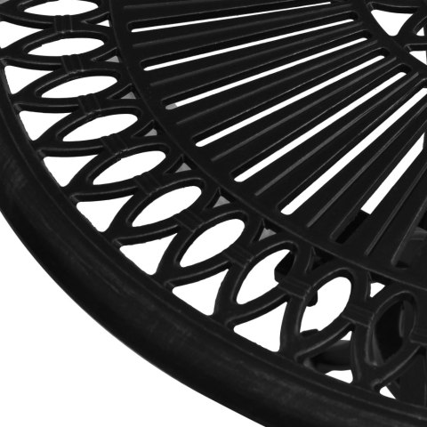 STÓŁ OGRODOWY CZARNY 62X62X65CM ODLEWANE ALUMINIUM