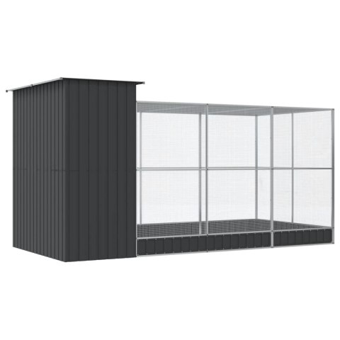 WOLIERA Z PRZEDŁUŻENIEM DLA PTAKÓW KRÓLIKÓW KACZEK KUR GĘSI 416X203X216CM