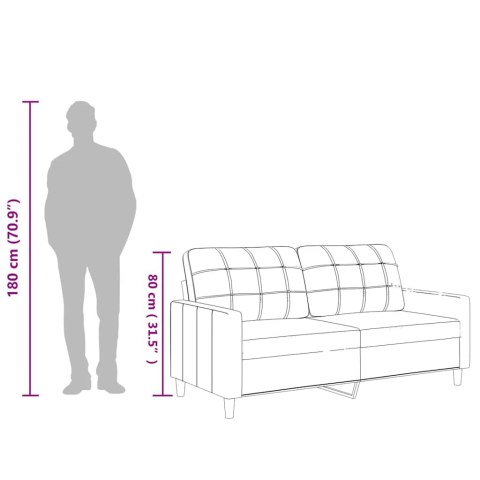 2-OSOBOWA SOFA KOLOR CAPPUCCINO 140CM SZTUCZNA SKÓRA