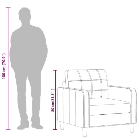 FOTEL CZARNY 60CM OBITY SZTUCZNĄ SKÓRĄ