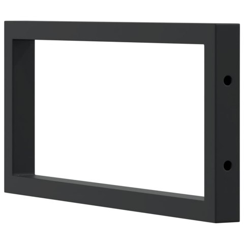 WSPORNIKI DO PÓŁKI POD UMYWALKĘ 2 SZT. CZARNE PROSTOKĄTNE