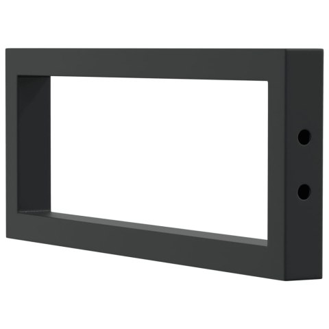 WSPORNIKI DO PÓŁKI POD UMYWALKĘ 2 SZT. CZARNE PROSTOKĄTNE