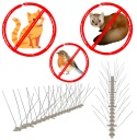 SZEROKIE GĘSTE KOLCE PRZECIW PTAKOM NA PTAKI 6 SZTUK DŁ. 50CM DŁ. CAŁK. 3M