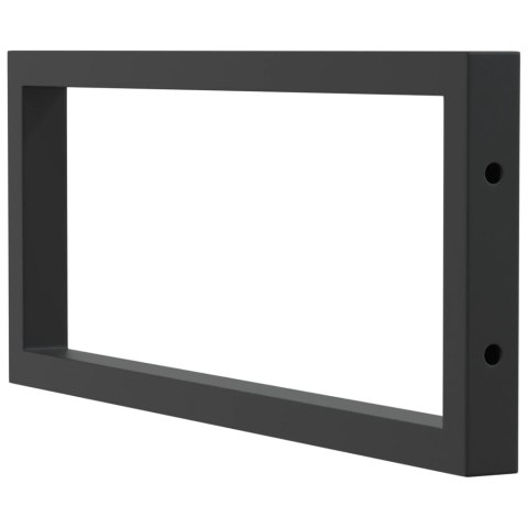 WSPORNIKI DO PÓŁKI POD UMYWALKĘ 2 SZT. CZARNE PROSTOKĄTNE