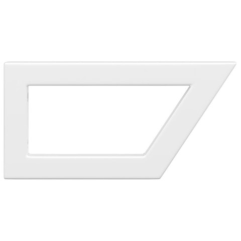 WSPORNIKI DO PÓŁKI POD UMYWALKĘ 2 SZT. BIAŁE TRAPEZOWE STAL