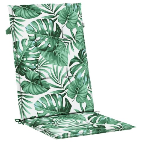 PODUSZKI NA KRZESŁA OGRODOWE 6 SZT. WZÓR W LIŚCIE TKANINA