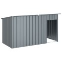 BUDA DLA PSA Z DACHEM ANTRACYTOWA 196X91X110CM STAL