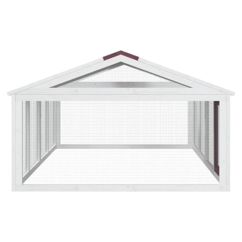 WYBIEG DLA MAŁYCH ZWIERZĄT 200X112,5X74CM DREWNO SIATKA DACH