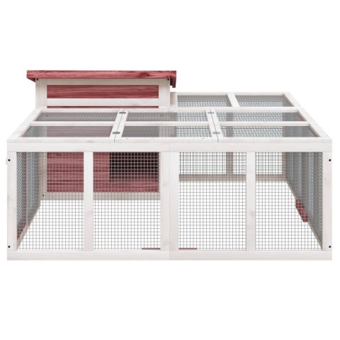 KLATKA DLA KRÓLIKÓW MOKKA 144X123X67,5CM DREWNO SOSNOWE