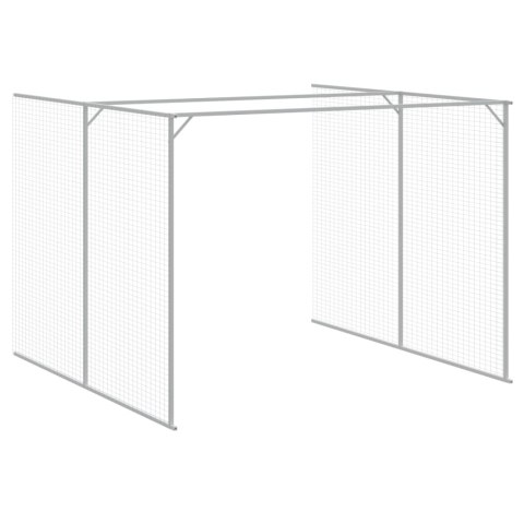 BUDA DLA PSA Z WYBIEGIEM JASNOSZARA 214X865X181CM STAL