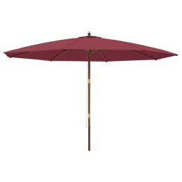 PARASOL OGRODOWY NA DREWNIANYM SŁUPKU BORDOWY 400X273CM
