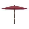 PARASOL OGRODOWY NA DREWNIANYM SŁUPKU BORDOWY 400X273CM