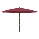 PARASOL OGRODOWY NA DREWNIANYM SŁUPKU BORDOWY 400X273CM