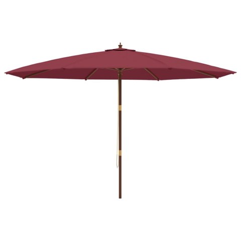 PARASOL OGRODOWY NA DREWNIANYM SŁUPKU BORDOWY 400X273CM