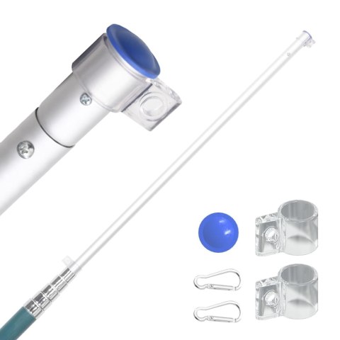 FLAGA CHORWACJI Z MASZTEM 5,55M ALUMINIUM