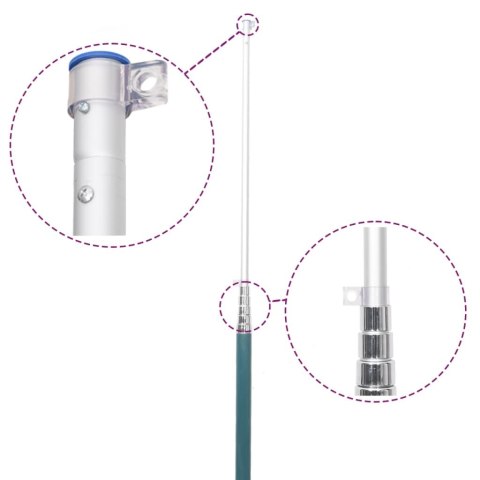 FLAGA CHORWACJI Z MASZTEM 5,55M ALUMINIUM