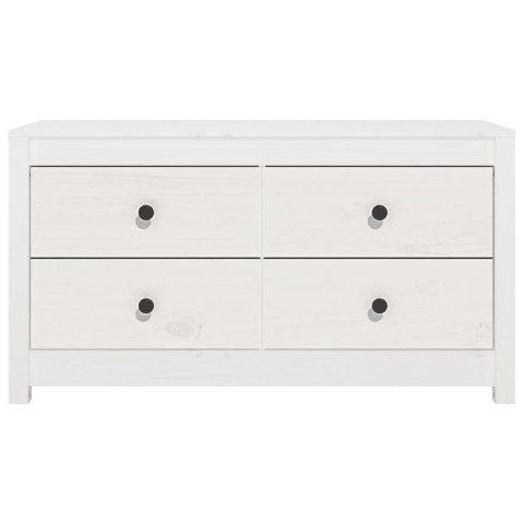 KOMODA BIAŁY 100X40X54CM LITE DREWNO SOSNOWE