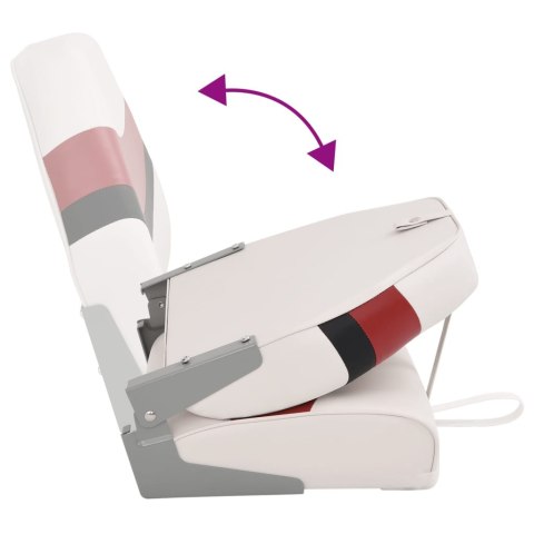 SKŁADANE SIEDZISKA DO ŁODZI 2 SZT WYSOKIE OPARCIE 44X38X55CM