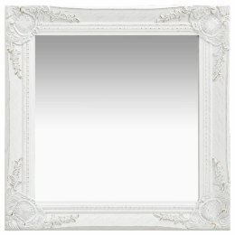 LUSTRO ŚCIENNE W STYLU BAROKOWYM 50X50CM BIAŁE