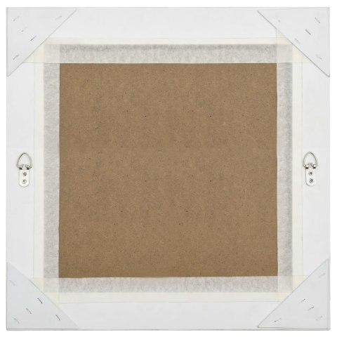 LUSTRO ŚCIENNE W STYLU BAROKOWYM 50X50CM BIAŁE