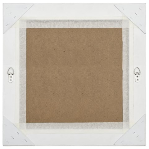 LUSTRO ŚCIENNE W STYLU BAROKOWYM 50X50CM SREBRNE