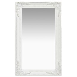 LUSTRO ŚCIENNE W STYLU BAROKOWYM 50X80CM BIAŁE