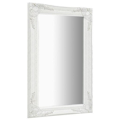 LUSTRO ŚCIENNE W STYLU BAROKOWYM 50X80CM BIAŁE