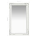 LUSTRO ŚCIENNE W STYLU BAROKOWYM 50X80CM BIAŁE
