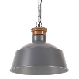 INDUSTRIALNA LAMPA WISZĄCA 32CM SZARA E27