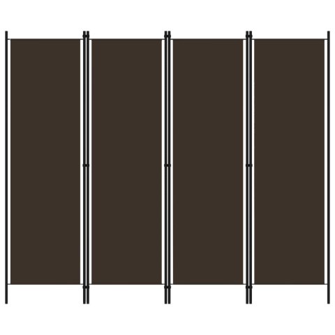 PARAWAN 4-PANELOWY BRĄZOWY 200X180CM