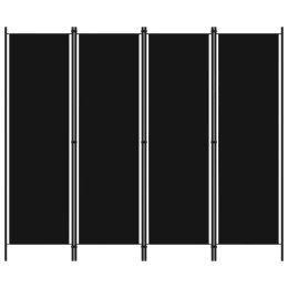 PARAWAN 4-PANELOWY CZARNY 200X180CM