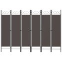 PARAWAN POKOJOWY 6-PANELOWY ANTRACYTOWY 240X180CM