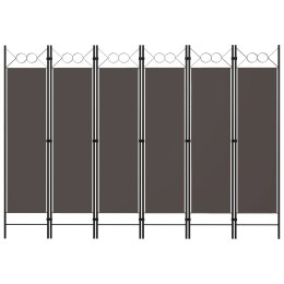 PARAWAN 6-PANELOWY ANTRACYTOWY 240X180CM