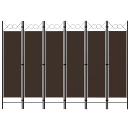 PARAWAN 6-PANELOWY BRĄZOWY 240X180CM