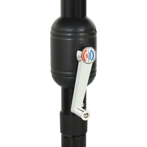 3-POZIOMOWY PARASOL NA ALUMINIOWYM SŁUPKU CZARNY 3,5M