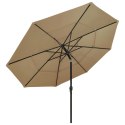 3-POZIOMOWY PARASOL NA ALUMINIOWYM SŁUPKU KOLOR TAUPE 3,5M