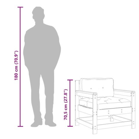 FOTELE OGRODOWE Z PODUSZKAMI 2 SZT DREWNO DAGLEZJOWE