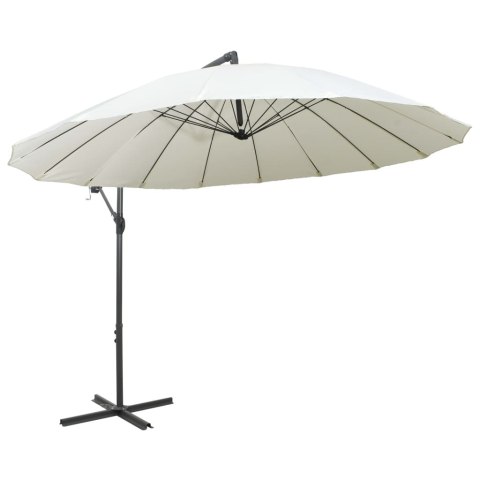 PARASOL OGRODOWY WISZĄCY BIAŁY 3M SŁUPEK ALUMINIOWY