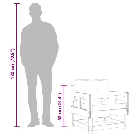 FOTELE OGRODOWE Z PODUSZKAMI 2 SZT DREWNO DAGLEZJOWE