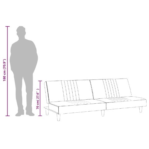 KANAPA ROZKŁADANA CIEMNOSZARA TAPICEROWANA TKANINĄ