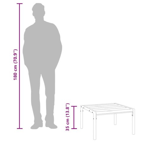OGRODOWY STOLIK KAWOWY CZARNY 60X60X35CM STAL