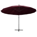 WISZĄCY PARASOL OGRODOWY BURGUND 3M SŁUPEK ALUMINIOWY