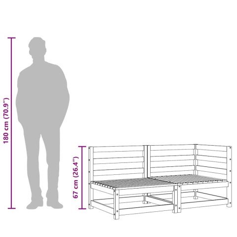 OGRODOWA SOFA 3-OSOBOWA LITE DREWNO SOSNOWE