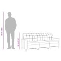 SOFA 3-OSOBOWA BRĄZOWA 180CM TAPICEROWANA TKANINĄ