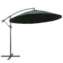 PARASOL OGRODOWY WISZĄCY ZIELONY 3M SŁUPEK ALUMINIOWY